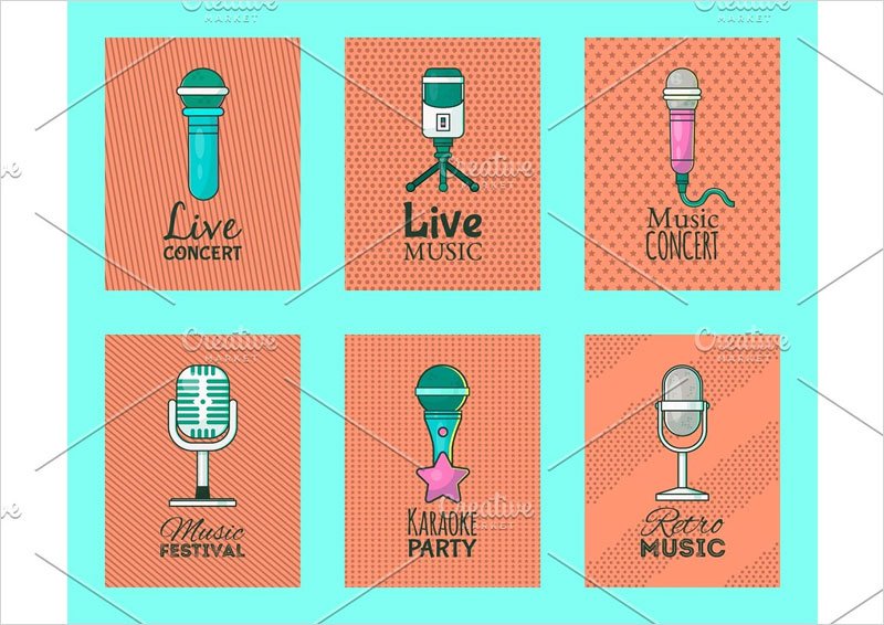 Microphone-set-of-cards-vector