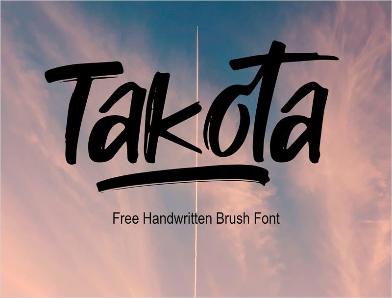 Takota---free-handwritten-brush-font