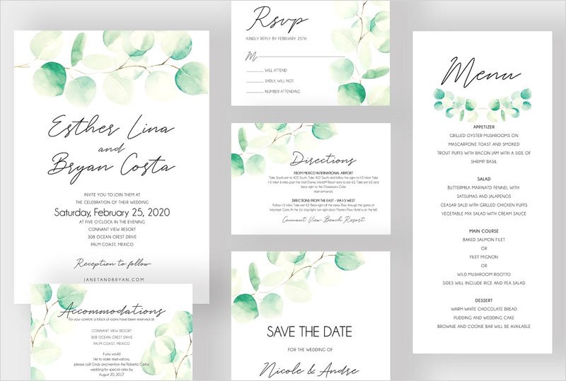Eucalyptus-Wedding-Invitation-Suite