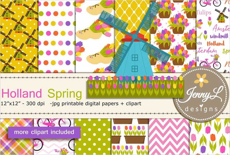 Holland-Spring-Digital-Papers-&-Clip
