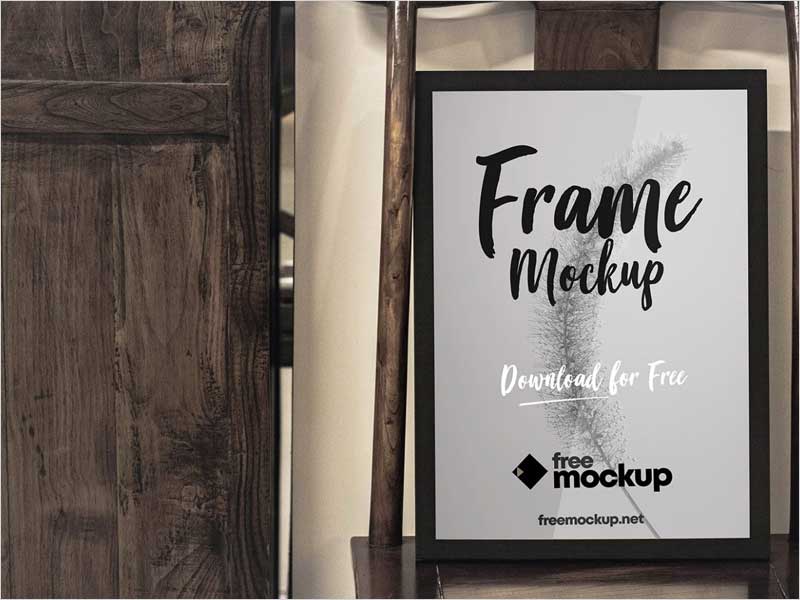 Poster-Frame-in-Wood-Scene-Free-Mockup