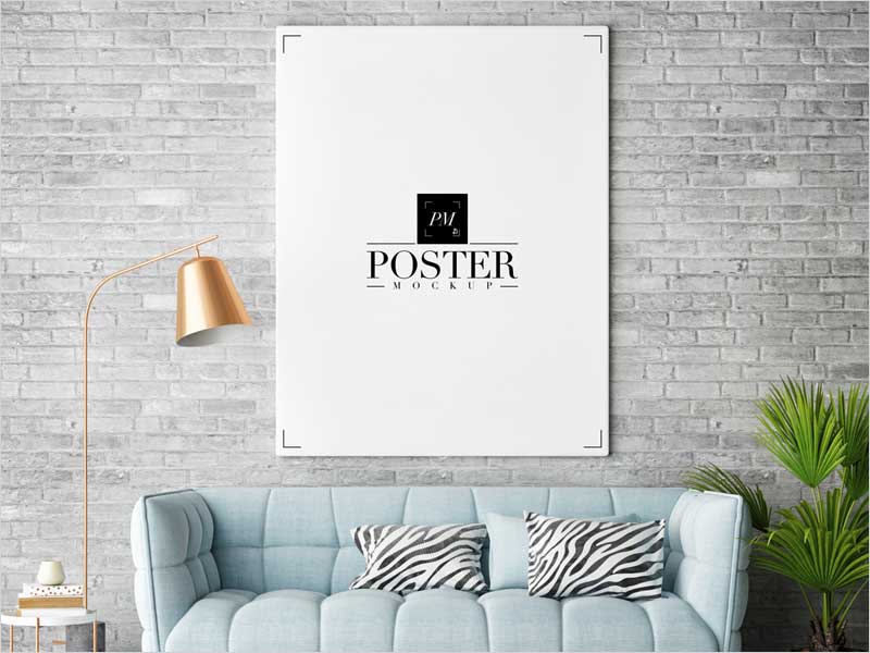 Room-Interior-Frame-Poster-Mockup-Psd-Free