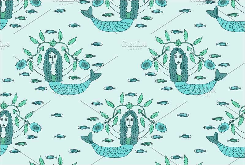 Seamless-mermaids-pattern