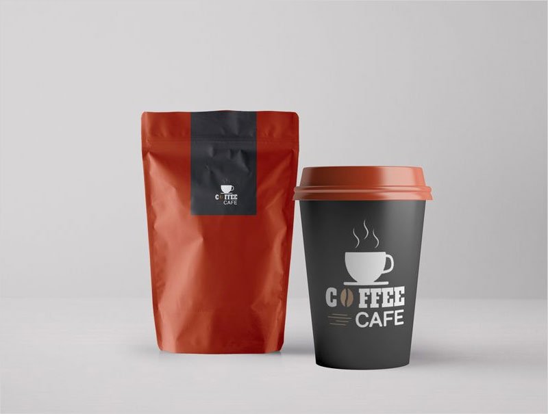 Coffee-Packaging-and-Paper-Cup-Mockup
