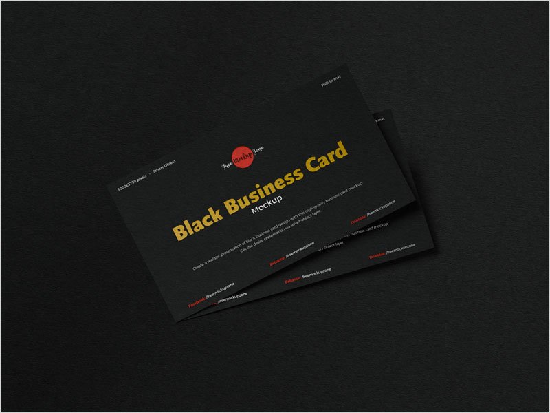 Free-Black-Business-Card-Mockup