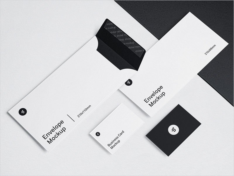 Free-Envelope-and-Business-Cards-Mockup