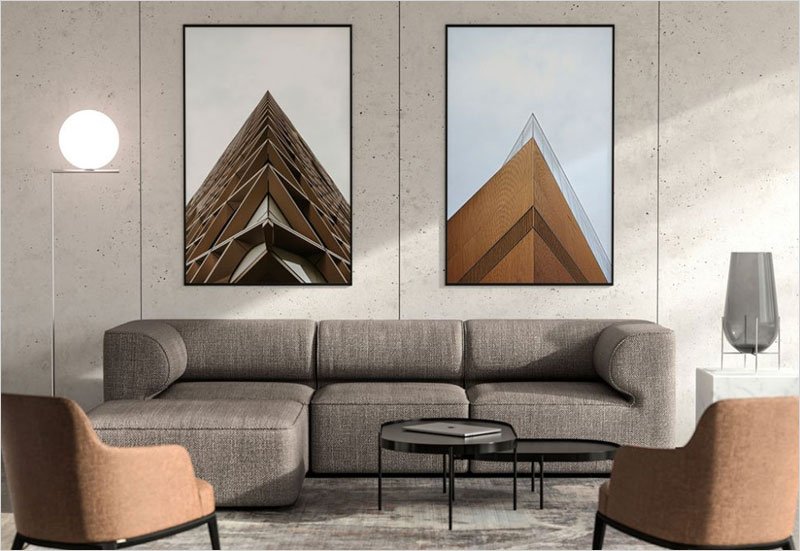 Free-Room-with-two-Poster-Frames-Mockup