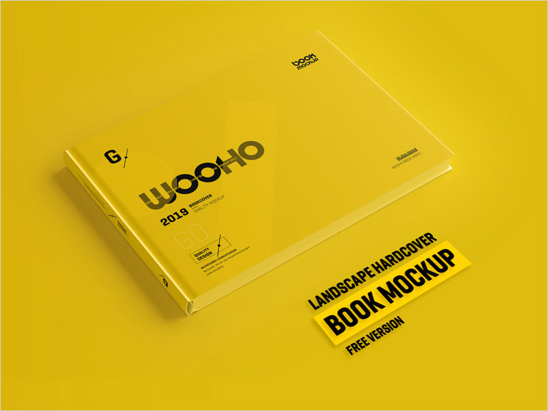 Free-Horizontal-Hardcover-Book-Mockup