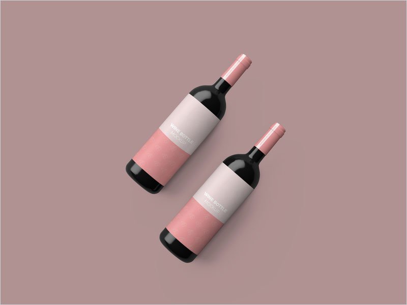 Free-Wine-Bottle-Top-View-Mockup