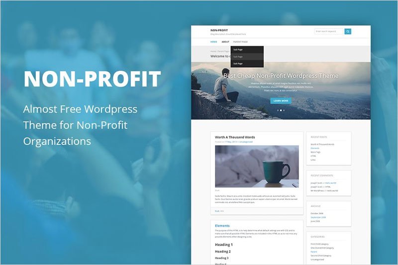 Non-Profit---Cheap-Wordpress-Theme