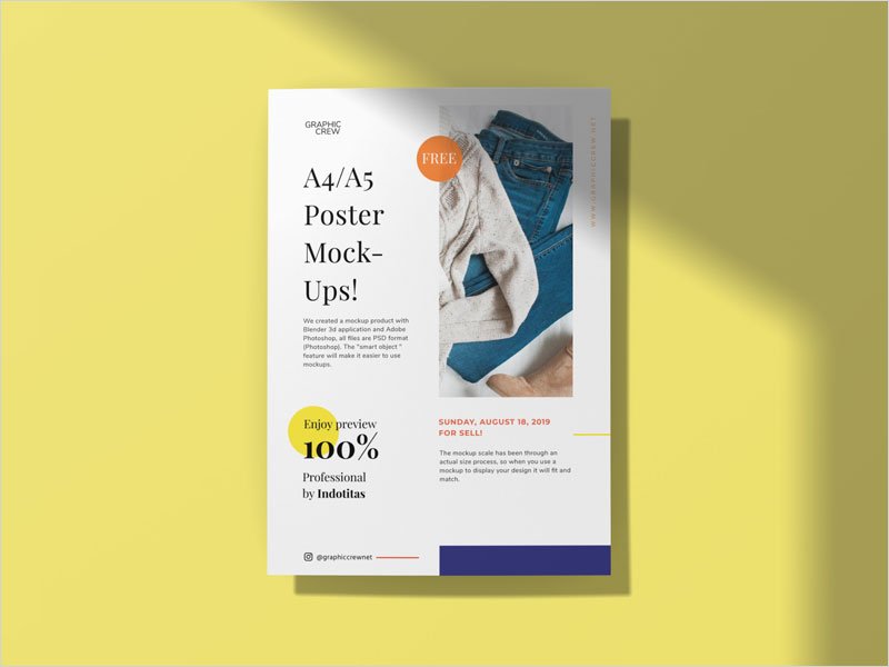 Free-A4-Flyer,-Poster-Mockup