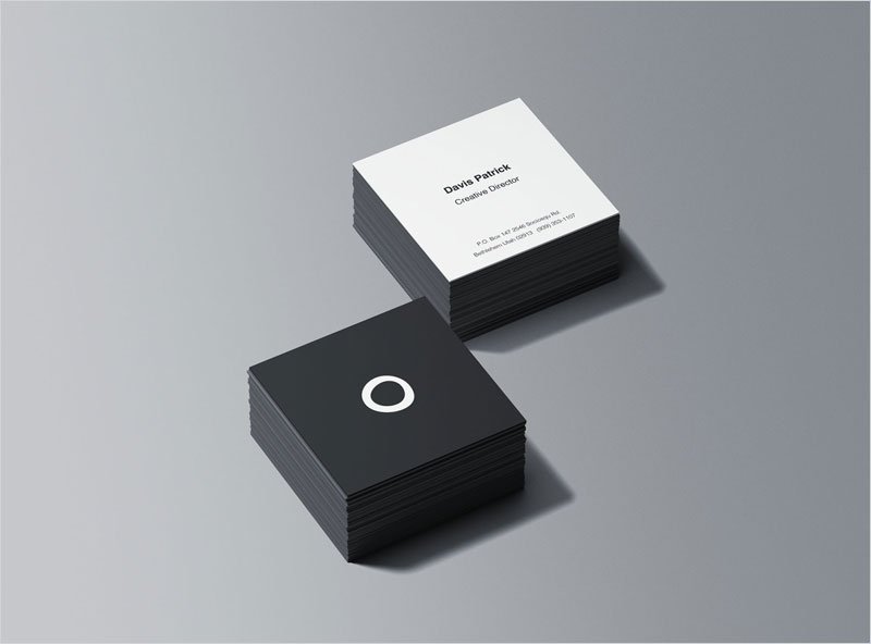 Square-Business-Card-Stacks-Mockup