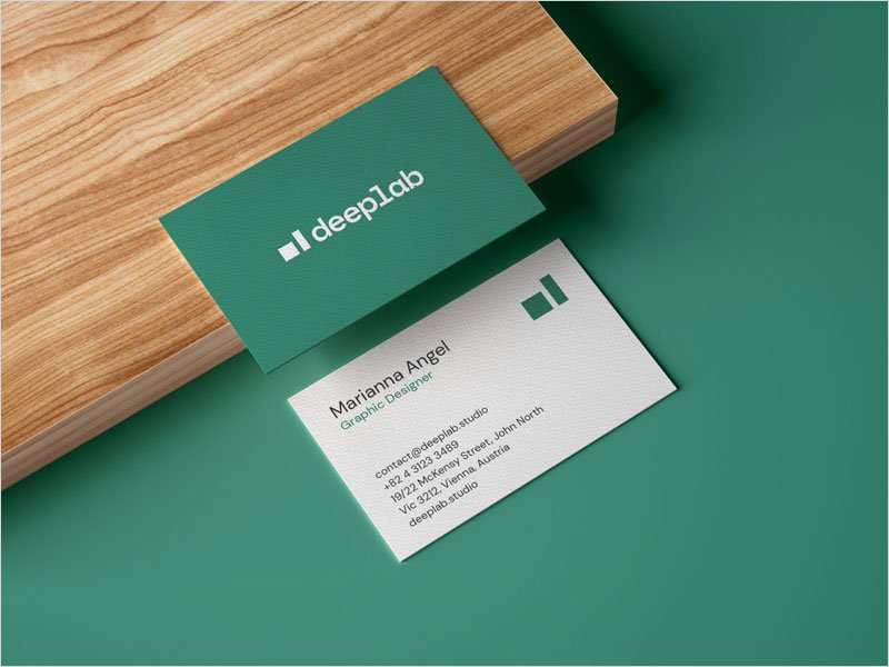 Realistic-Business-Card-Mockup-on-Wooden-Board
