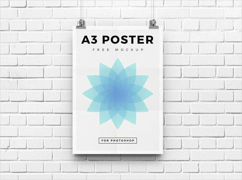 Free-High-Resolution-A3-Poster-Mockup
