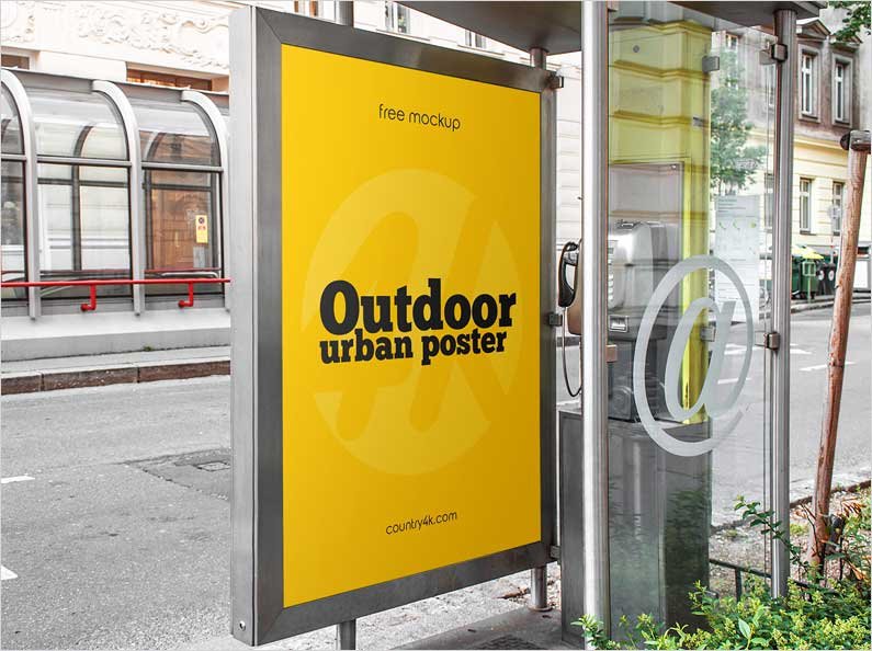 Free-Outdoor-Poster-PSD-MockUp-in-4k