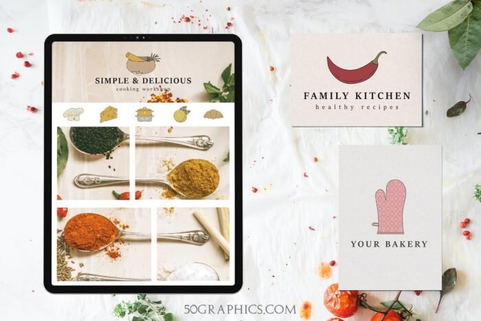 Free Kitchen & Cooking Icons Set by NatalieArtShop